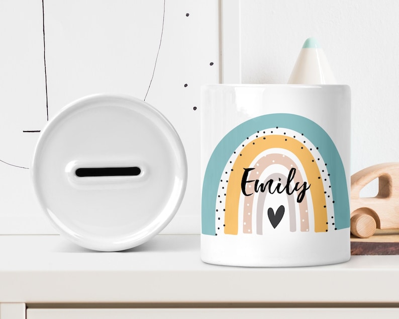 Personalised Ceramic Money Box Etsy