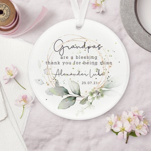 Personalised Grandparents Ceramic Keepsake Decoration image 2