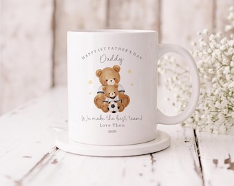 Personalised First Fathers Day Daddy Mug & Coaster Gift Set From New Baby