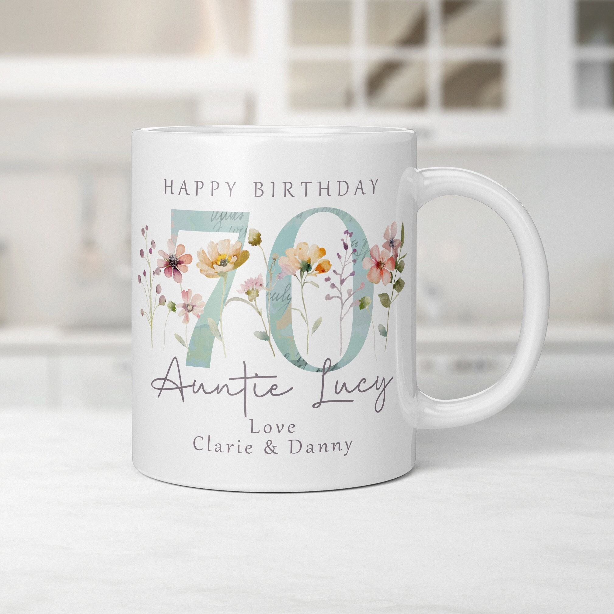 Cadeau Anniversaire Femme 70 ans - Tasse Mug - Diplôme Tout Simplement  Géniale Depuis 70 ans - Original Personnalisé