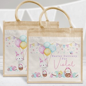 Personalised Easter Bag, Easter Basket, Easter Gift, Personalised Easter Gift image 3