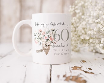 Personalised Age Mug & Coaster Set | 30th 40th 50th 60th 70th 80th 90th 100th Birthday Gift, Best Friend Gift, Gift for Her