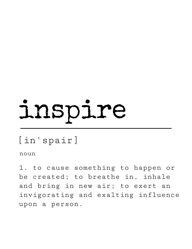 Inspire Definition Print Etsy