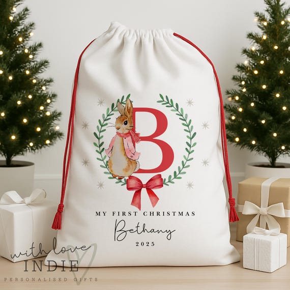 Personalised Baby's First Christmas Santa Sack, Christmas Present Sack, Baby's First Christmas Gift, Special Delivery Christmas Eve Box
