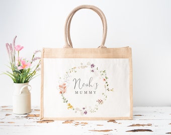 Personalised Jute Bag, Mothers Day Gift For Mum, Mummy, Mommy, Birthday Gift For Mum, Gift From Children, Gift For Her