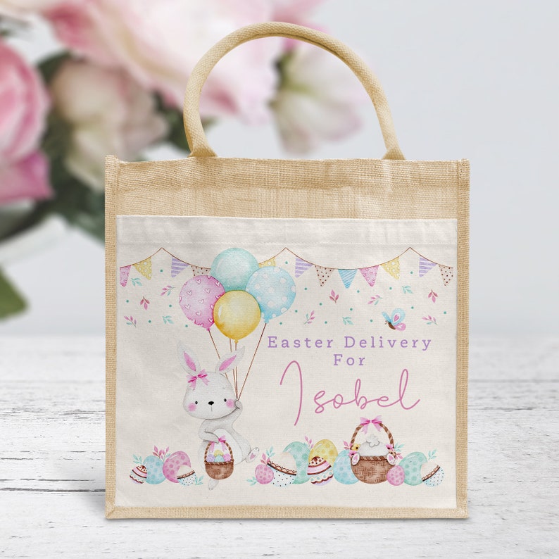 Personalised Easter Bag, Easter Basket, Easter Gift, Personalised Easter Gift image 2