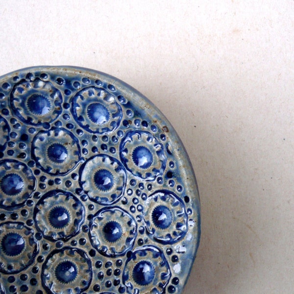 Blue/Grey  Ceramic Bowl, Summer Decor