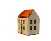 Rustic Farmhouse, Miniature House, Ceramic Sculpture