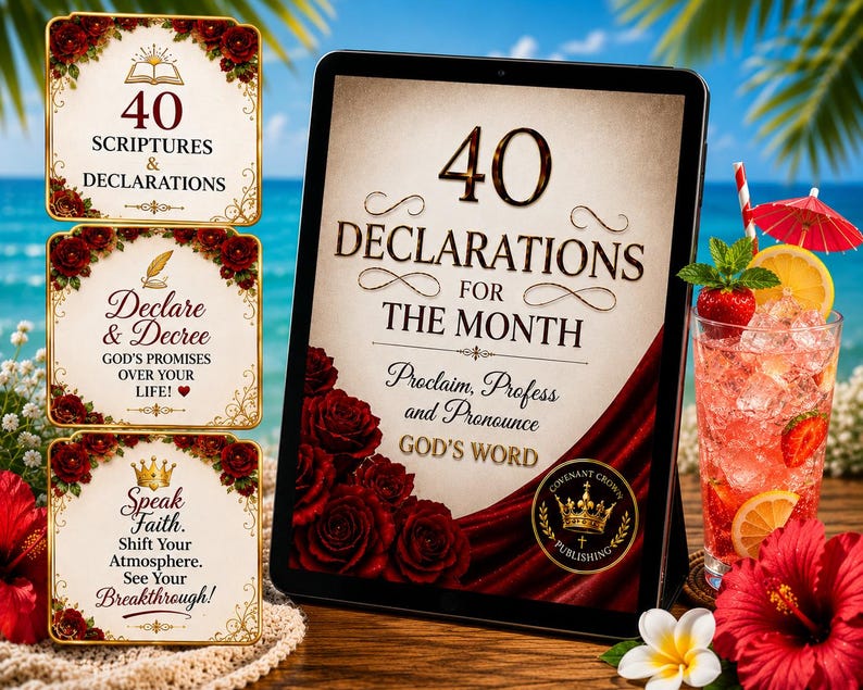 40 Days Scripture Declarations | Christian Affirmation Pages | Bible Study Devotional | Digital Download image 5