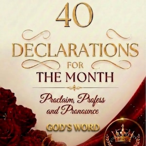 40 Days Scripture Declarations | Christian Affirmation Pages | Bible Study Devotional | Digital Download image 1