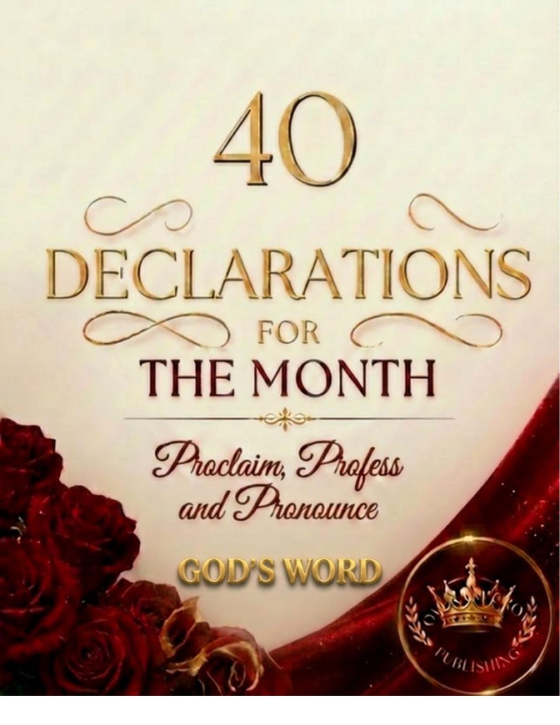 40 Days Scripture Declarations | Christian Affirmation Pages | Bible Study Devotional | Digital Download image 1