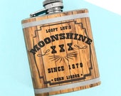 Moonshine Hip Flask 3oz - American Whisky Barrel