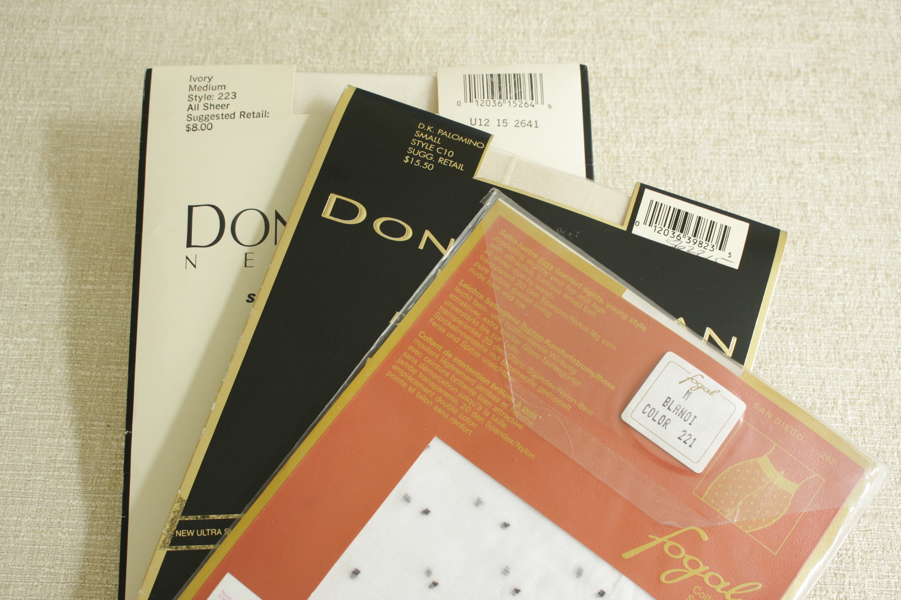 80s/90s Designer Hosiery Donna Karan Hosiery Fogal Hosiery - Etsy