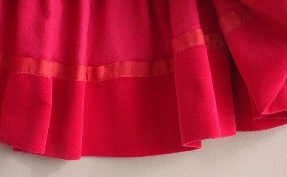 Bright Pink Velvet Toddler Dress Handmade Child's… - image 7