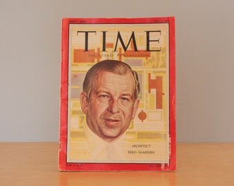 Vintage Issue of Time Magazine July 2, 1956 Eero Saarinen Cover