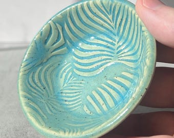 Turquoise Fern Ring Dish