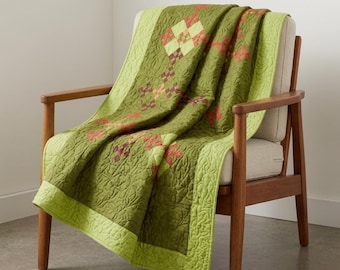 Nine Patch Quilt Pattern PDF Double Block Patchwork Instant Download Throw Beginner