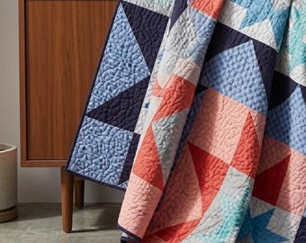Star Quilt Pattern PDF Geometric Block Quilt Instant Download Bed Design