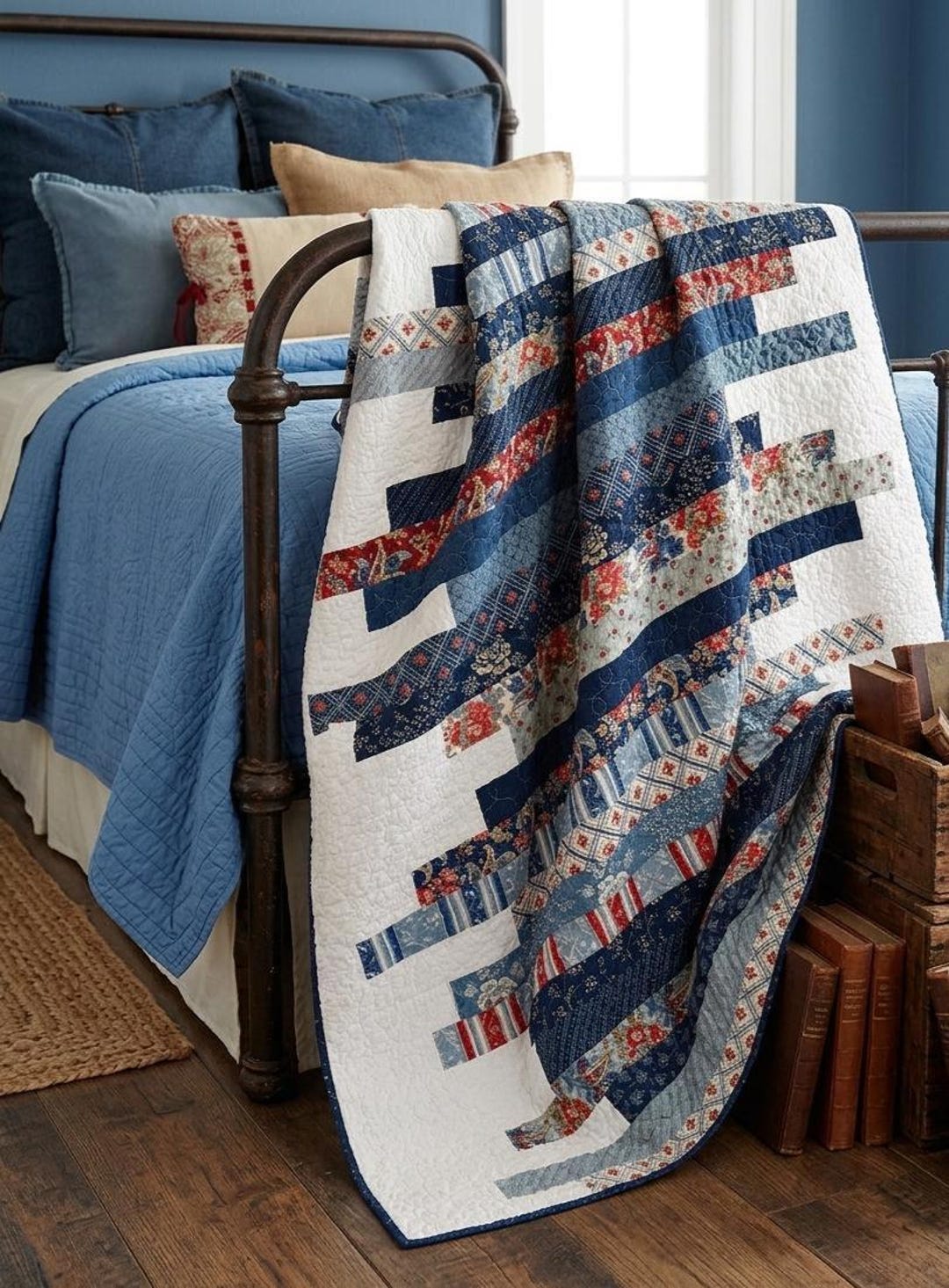 Skinny Strips Quilt Pattern PDF Easy Beginner Strip Quilt Instant ...