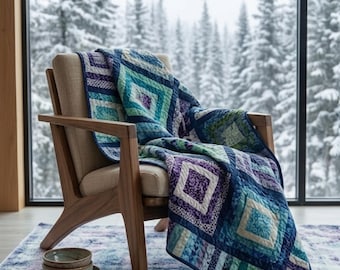 Square in Square Quilt Pattern PDF Beginner Log Cabin Batik Instant Download Digital