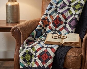 Warm Woolies Lap Quilt PDF Pattern Easy Quilt Beginner Handmade Patchwork Charm Square Project