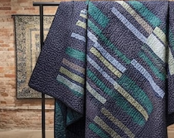 Stripe Bed Patchwork Quilt Pattern Beginner Quilt PDF Modern Digital Download