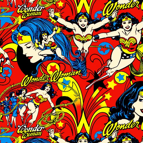 Original Wonder Woman Fabric - BTY - Last 29"