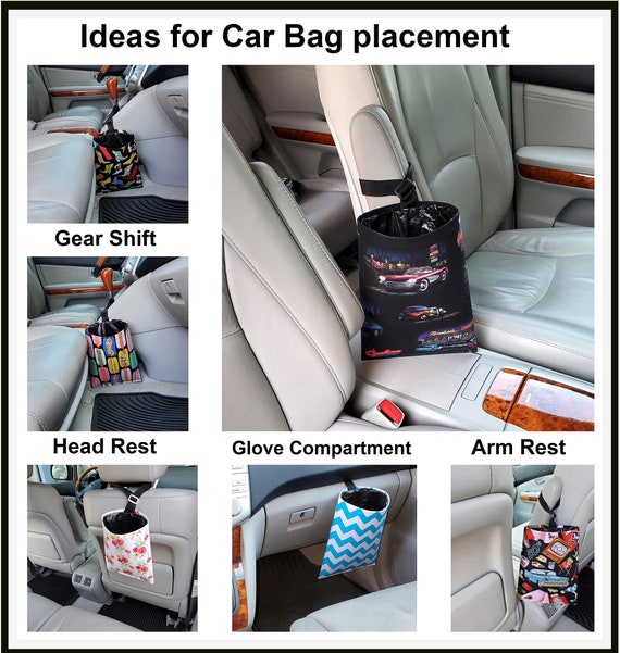 Black TrashStash Leakproof Hanging Car and Auto Litter and Trash Bag
