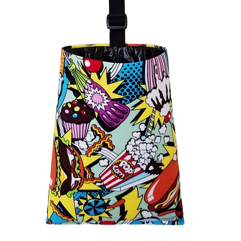 Car Trash Bag Fabric by Alexander Henry MIDNIGHT SNACK