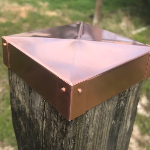 Solid Copper Post Caps Etsy