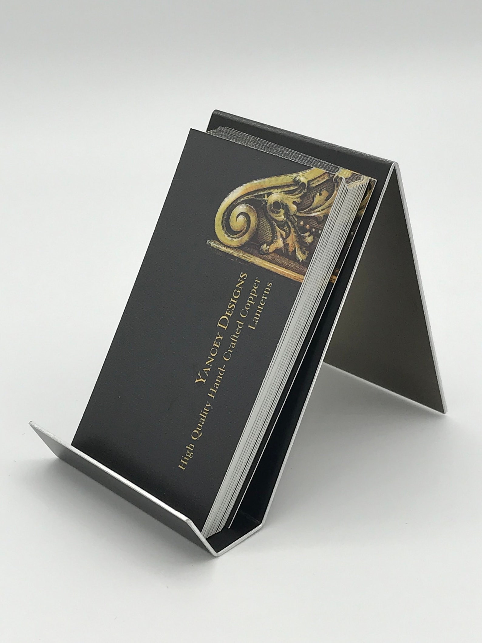 Vertical Matte Black Aluminum Business Card Holder for Desk Etsy