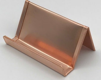 Copper Business Card Holder, Copper Anniversary, Business Card Holder for Desk, Copper Desk Accessories, Business Card Display