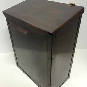 Large Copper Mailbox, Wall Mount Mailbox, Copper Mailbox Wall Mount, Copper Home Decor, Riveted Metal, Mailbox for Wall, Handmade Mailbox