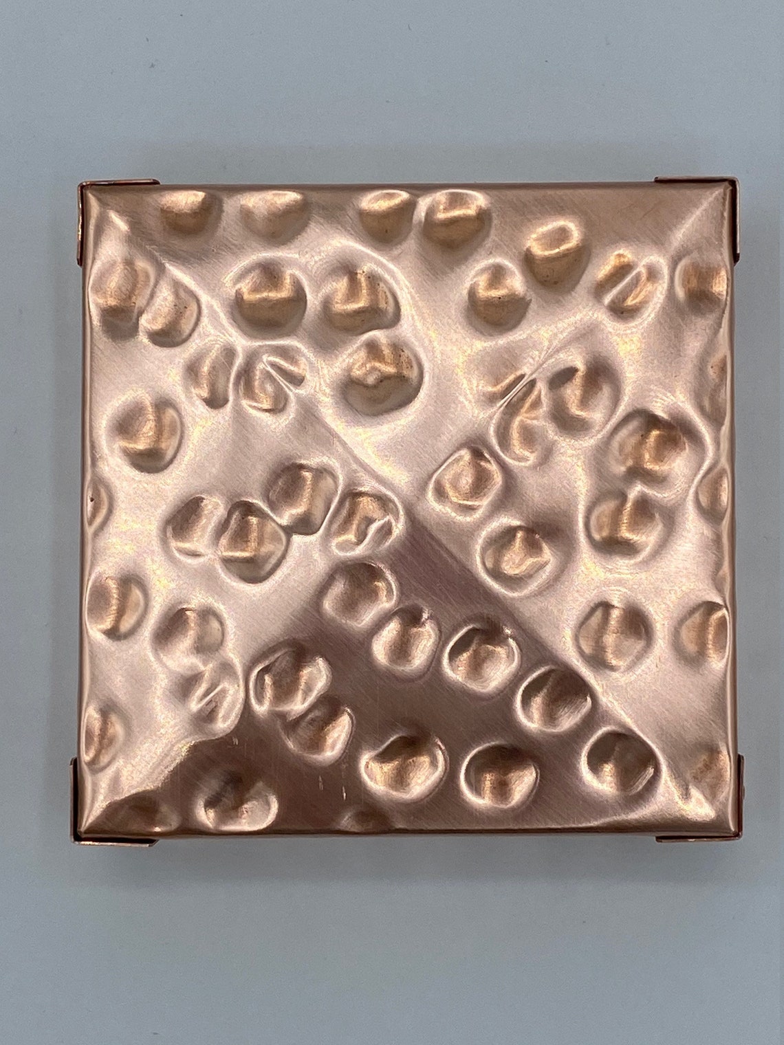 Hammered Copper Decor Post Cap 4x4 Solid Copper Post Cap Etsy