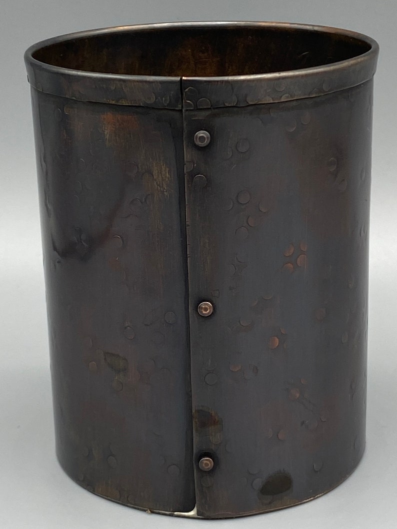 Bronze Pencil Cup, Pencil Holder for Desk, Office Desk Accessories, Copper Pencil Holder, Pen Holder for Desk, Anniversary Gift, Gift Ideas