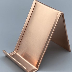 Vertical Copper Desk Set, Vertical Copper Business Card Holder, Solid Copper Pen Holder for Desk, 7th Anniversary Gift, Home Office Desk Set image 3