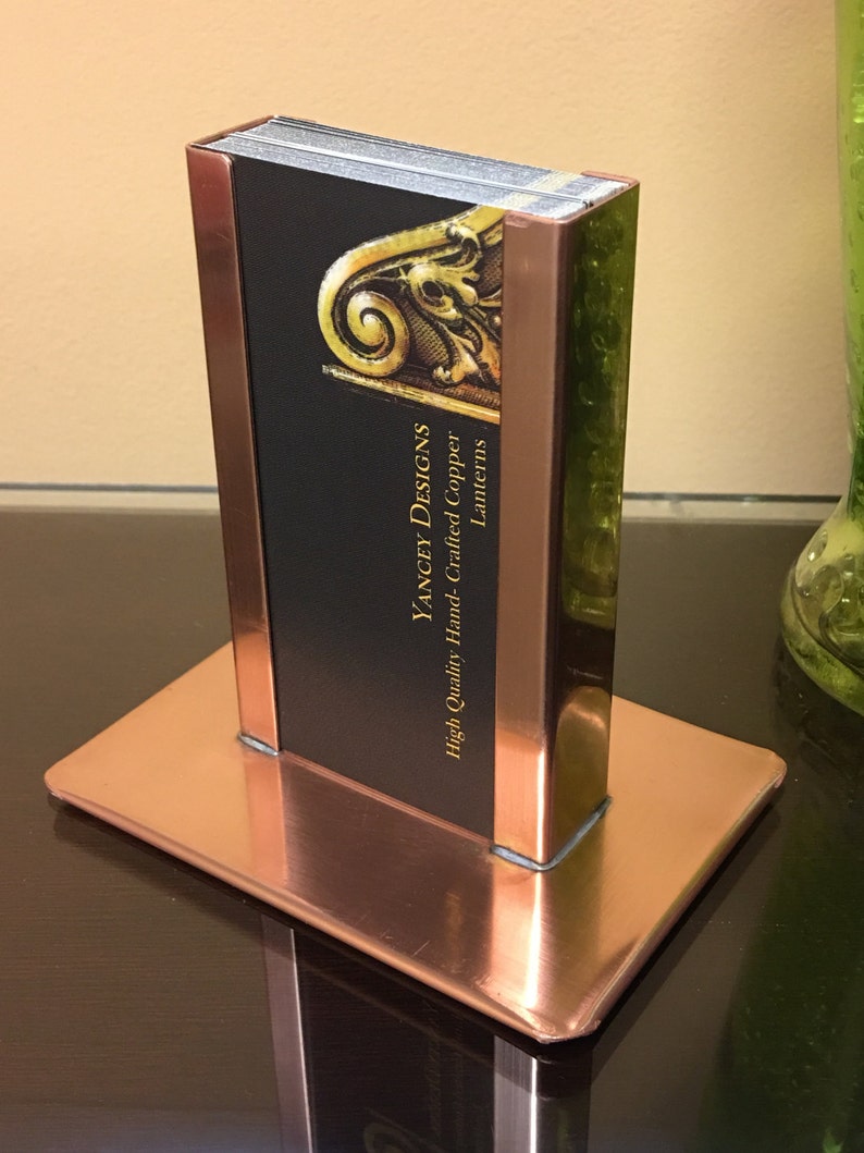 Copper Wedding Anniversary Gift Copper Business Card Holder Etsy