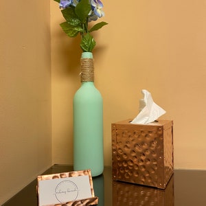 Tissue Box Cover, Cube Tissue Holder, Copper Tissue Cover, Home and Office Decor, Copper Tissue Box Cover, Solid Copper