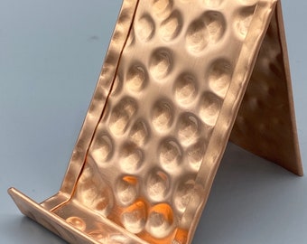 Hammered Copper Business Card Holder, Desk Organizer, 7th Anniversary Gift