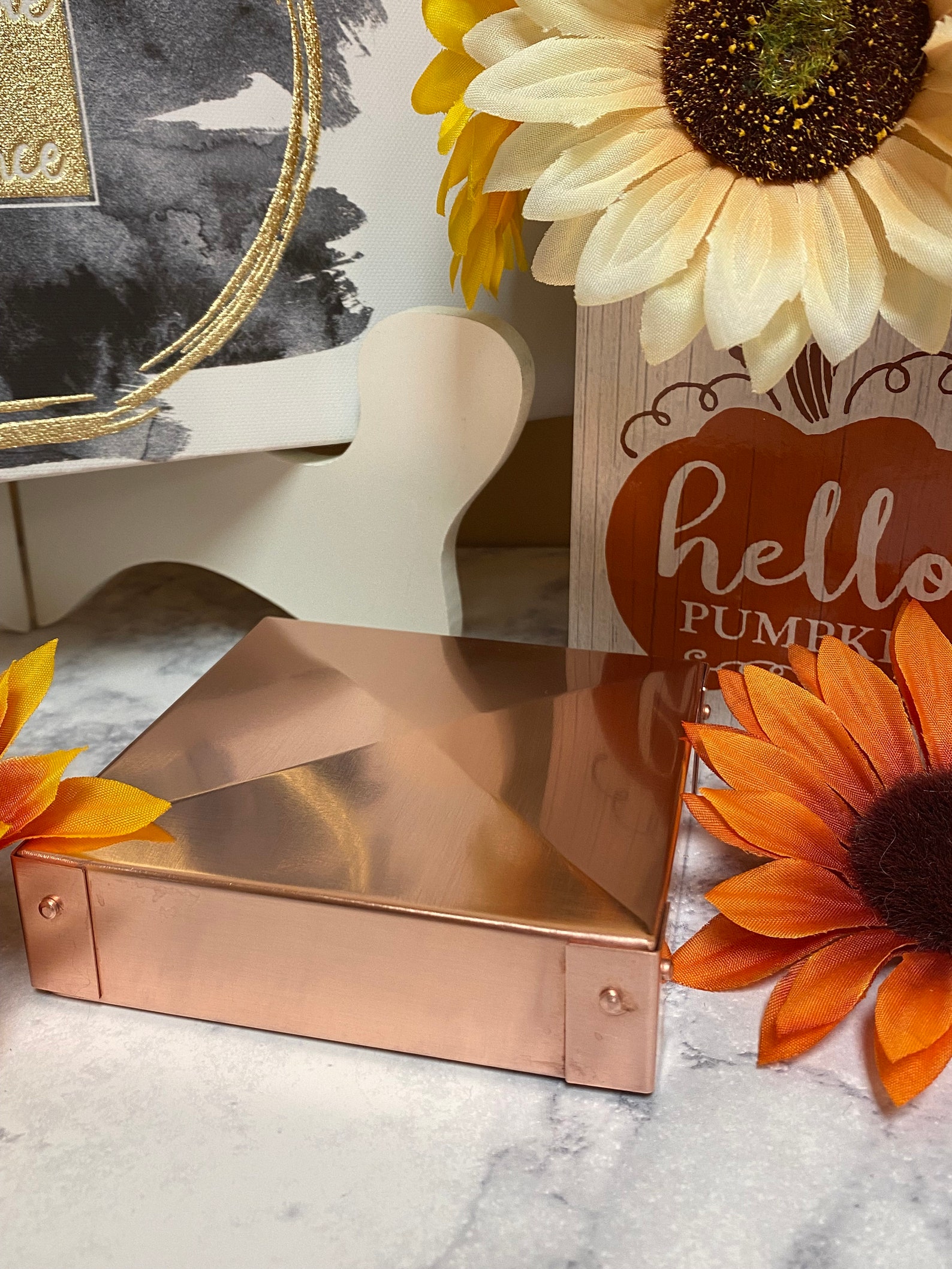 Solid Copper 4x4 Post Cap Metal Post Cap Decorative Post Etsy