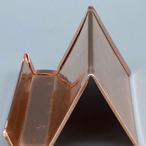 Copper Desk Accessories, Business Card Holder, Business Card Stand, Business Card Display, Copper Anniversary Gift, Round Hammered
