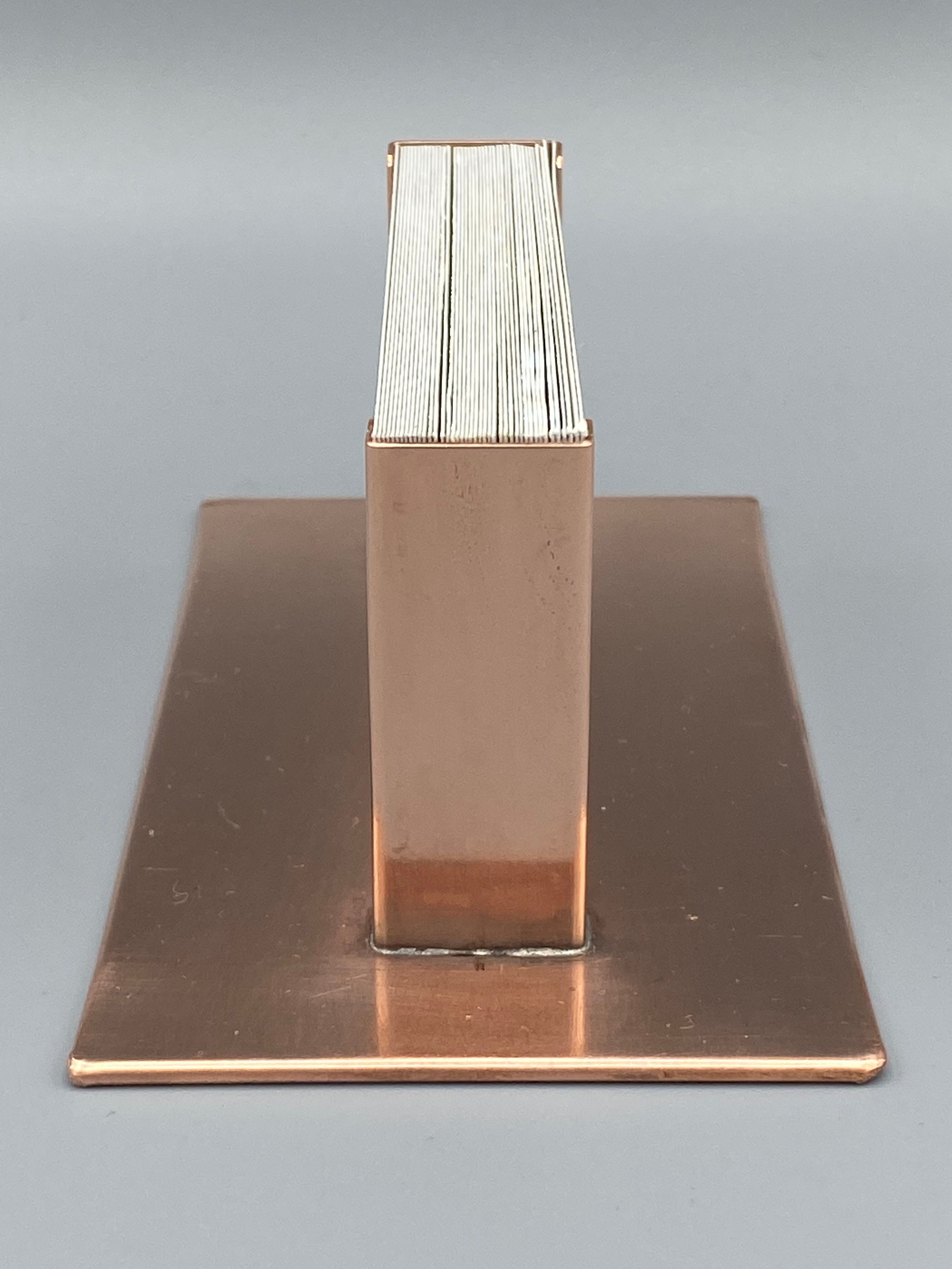 Yancey Designs Solid Copper Business Card Holder - Handcrafted In USA, Anniversary Gift RBC2001