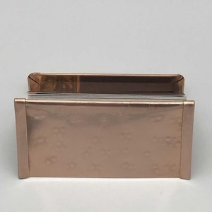Copper Desk Accessories, Business Card Holder, Business Card Stand, Business Card Display, Copper Anniversary Gift, Round Hammered