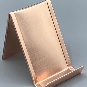 Vertical Copper Desk Set, Vertical Copper Business Card Holder, Solid Copper Pen Holder for Desk, 7th Anniversary Gift, Home Office Desk Set image 7