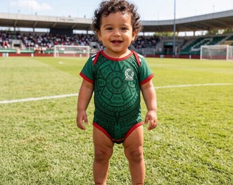 Custom Baby Mexico Soccer Romper Personalized Baby Name And Number Mexico Jersey