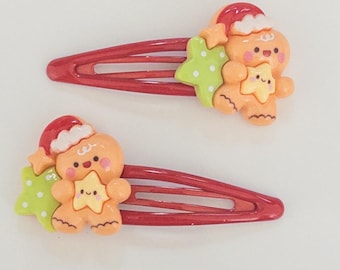 Christmas Tree Hair Clips Set of 2 | Girls Festive Hair Accessories