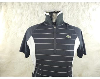 NWT Lacoste Andy Roddick Black White Tennis Polo Shirt size 14