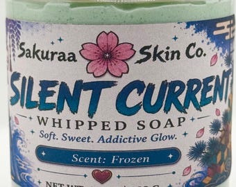 Silent Current Whipped Soap | Frozen Scented Handmade Body Soap | Anime Inspired Bath Gift | Fluffy Moisturizing Soap | Cosplay Self Care