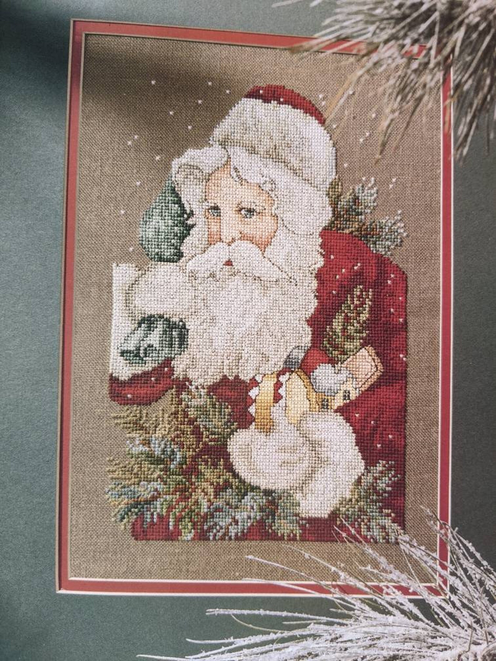 Counted Cross Stitch Pattern Hardcover Book Santa Claus Etsy