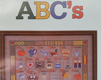 Counted cross stitch # book "Country ABC's" simpler, alphabet, quilt blocks
